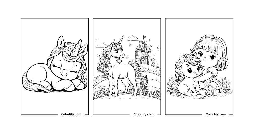 Unicorn Coloring Pages