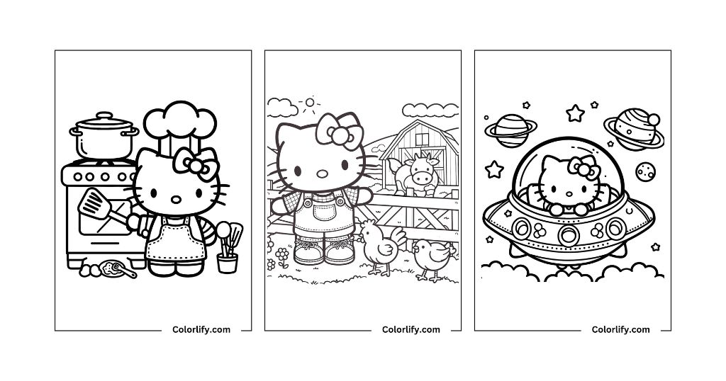 Hello Kitty Coloring Pages