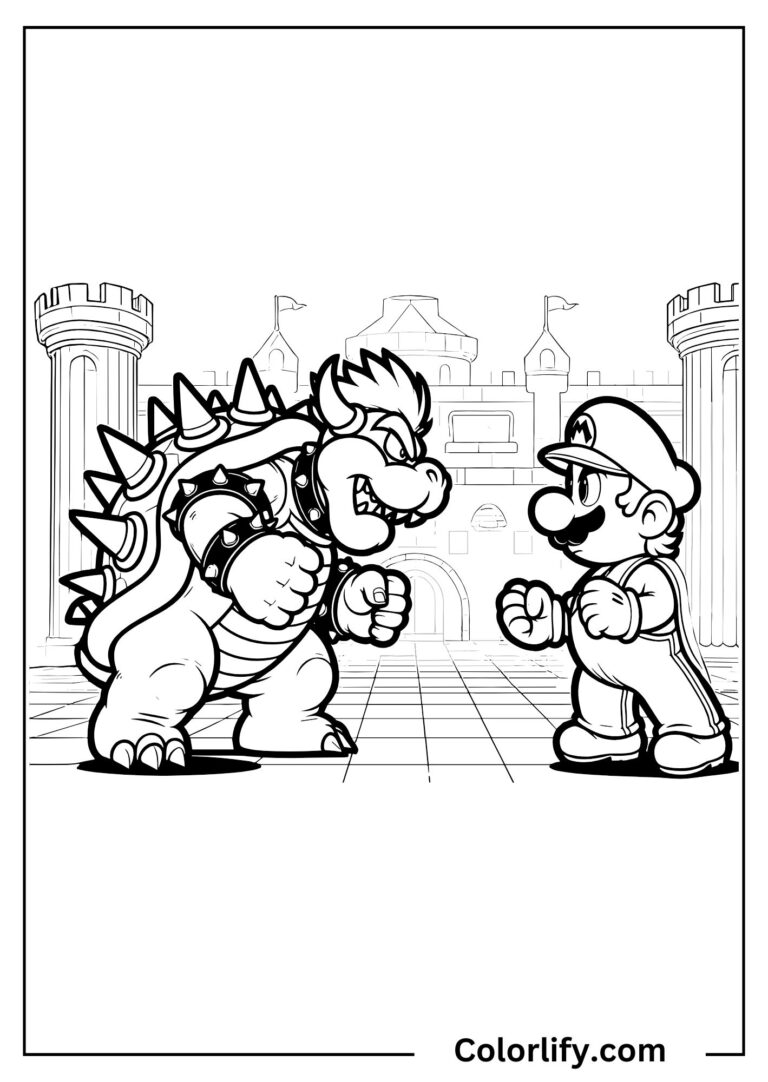 14 Mario Coloring Pages | Free Super Mario Bros Coloring Page Printables