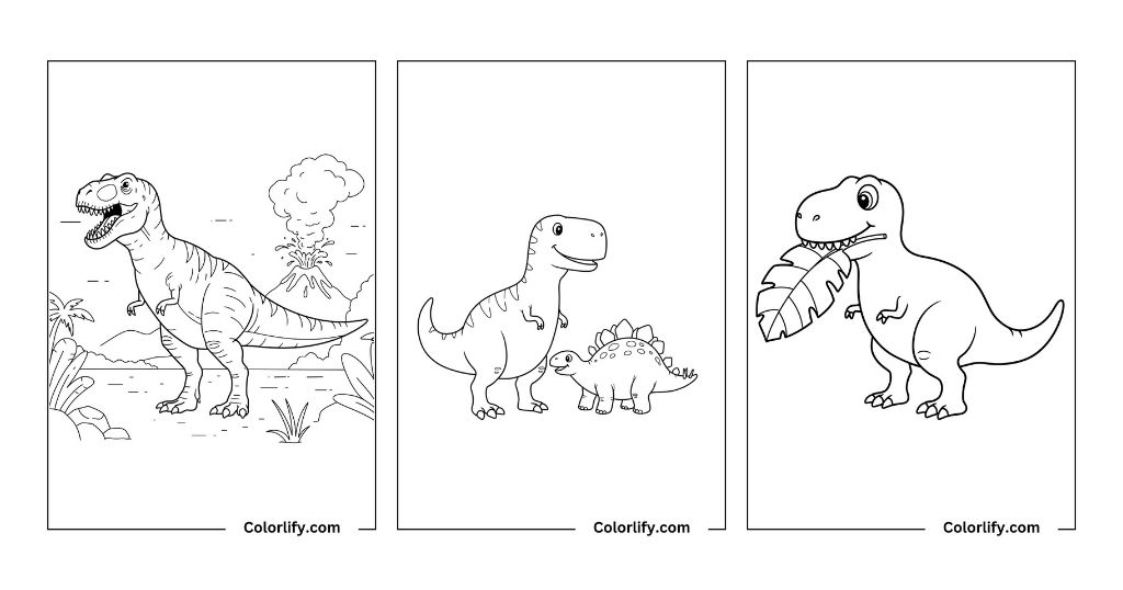 T-rex Coloring Pages