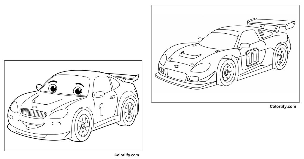 Race Car Coloring Pages