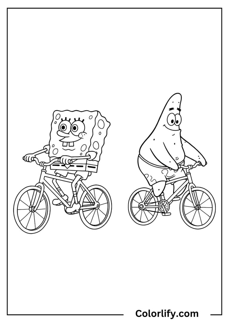 Patrick Riding 10+ Spongebob Coloring Pages (Free PDF Printables) - Colorlify ...