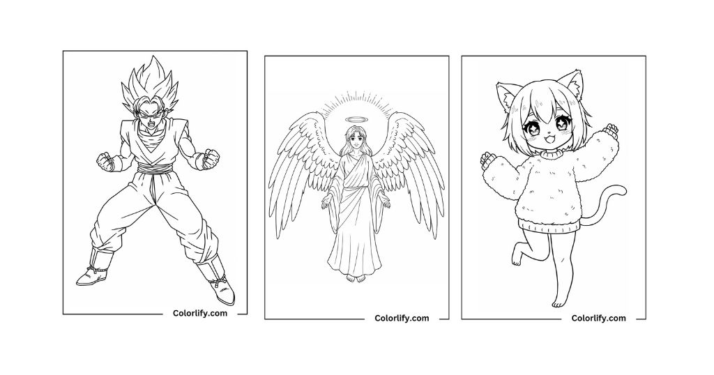 Anime Coloring Pages featured image