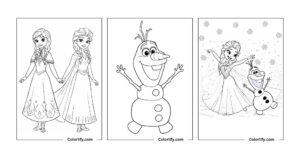 12 Anna and Elsa Coloring Pages | Free PDF Printables