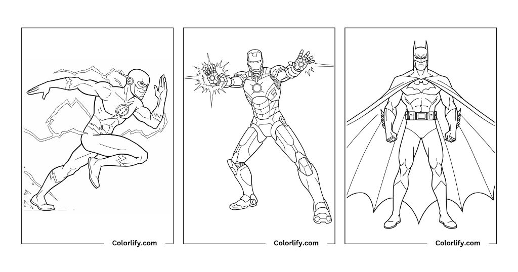 Superhero Coloring Pages
