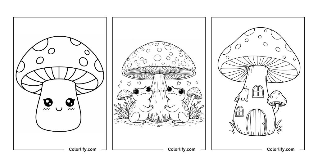 Mushroom Coloring Pages
